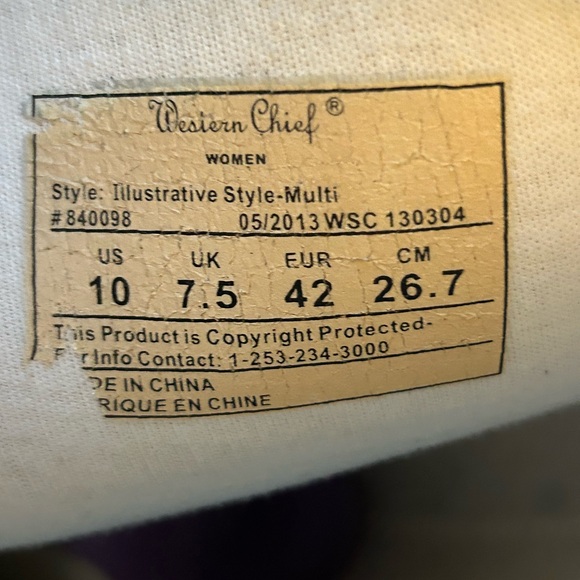 Women’s Western Chief Women’s Illustrative Style Rain Boot, Size 10 - Picture 9 of 9